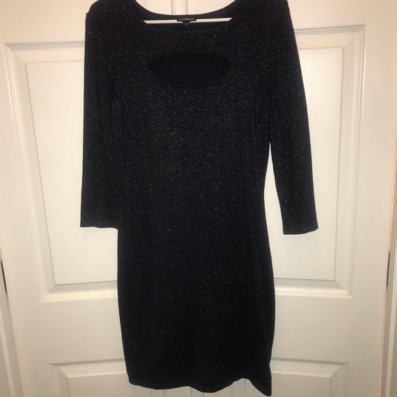 Express sweater dress navy sparkle - Picture 1 of 4